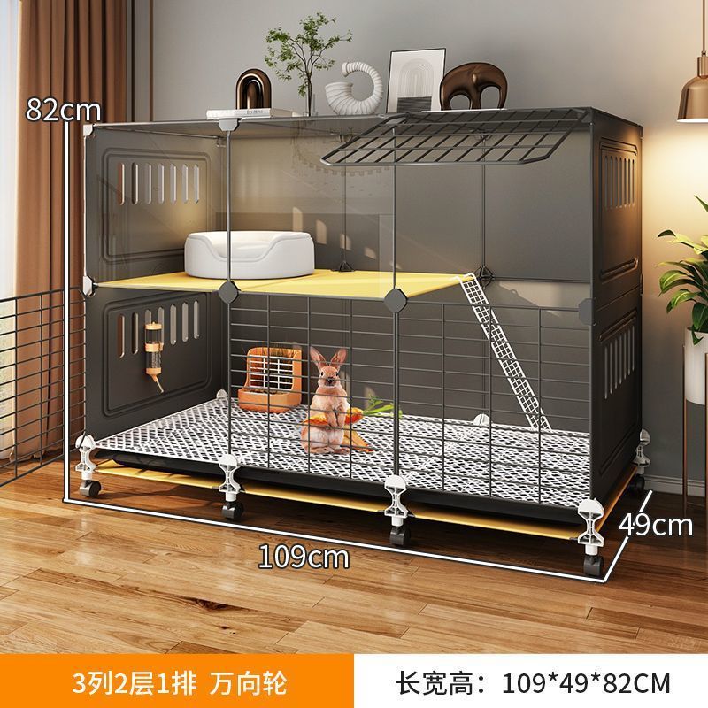 ウサギのケージ家庭用室内睡眠小巣ウサギの噴尿防止専用別荘の特大サイズのオランダ豚モルモット|undefined