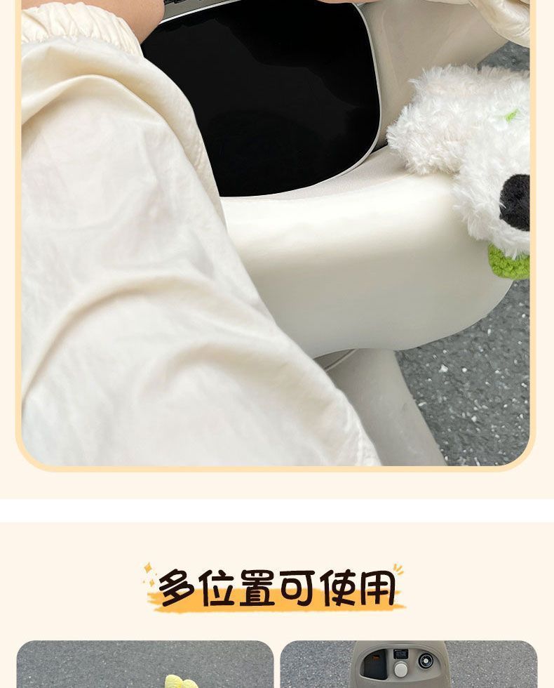 Electric scooter head protection pad, a creative and practical solution to prevent bumps and collisions for children during rides; includes a soft headrest and a rear waist support cushion
