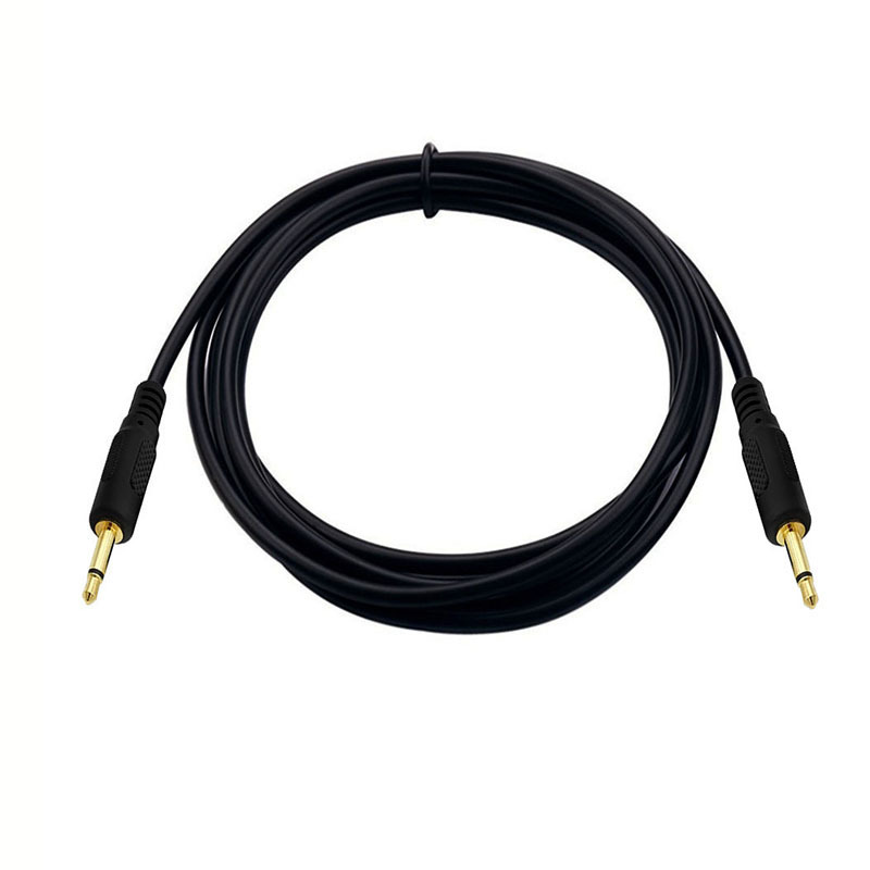 镀金全铜3.5mm mono单声道双公头线 单音3.5mm公对公音频线耳机线