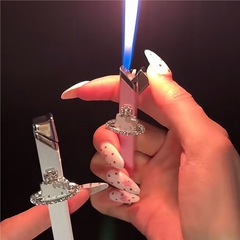 【一件代发】手作高颜值kitty土星金属小细条打火机ins男女送礼轻