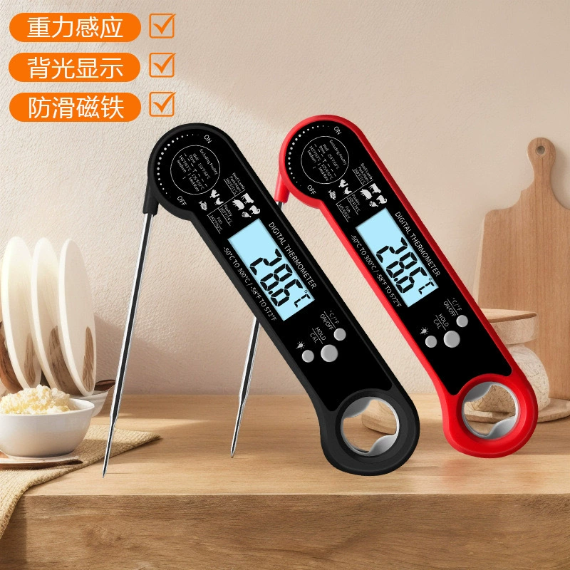 Новый продукт, складной кухонный термометр для еды, электронный цифровой дисплей, термометр для барбекю, термометр для еды, мяса, термометр для воды