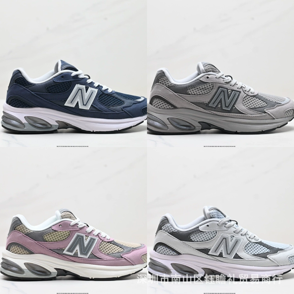 Putian New Bellen NB2010 юань предок серо-розовые ретро "дедовские" сетчатые беговые повседневные спортивные кроссовки m2010