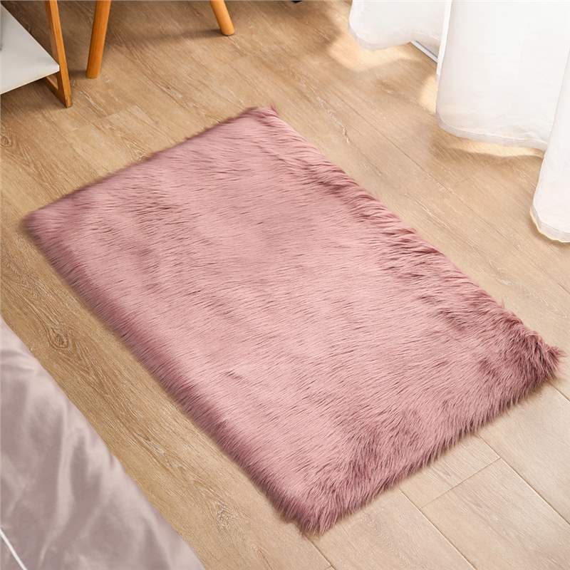 Nordicins sala de estar alfombra dormitorio adornos cama cama habitación de niña mesa de té negro red cama debajo de alfombra de peluche