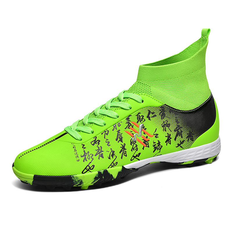2025 nuevos zapatos de fútbol transfronterizos nuevos zapatos de fútbol transfronterizos para hombres clavos cortos césped antideslizante al por mayor juveniles