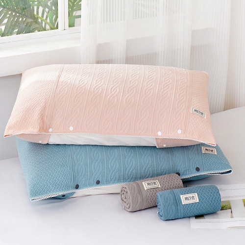 Simple pure cotton brushed pillowcase thickened single pillowcase 48x72 adult 100% cotton pillowcase
