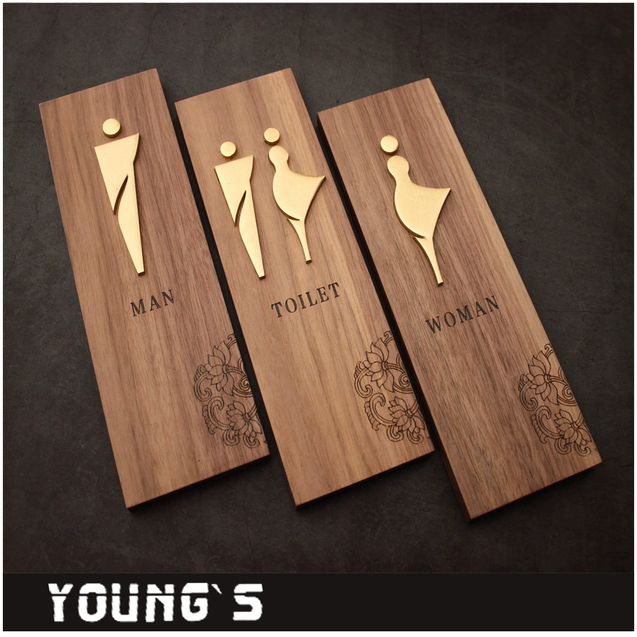 Деревянная дверная табличка со списком Ретро креативных туалетов с логотипом мужского и женского туалета подсказка о брендовом туалете