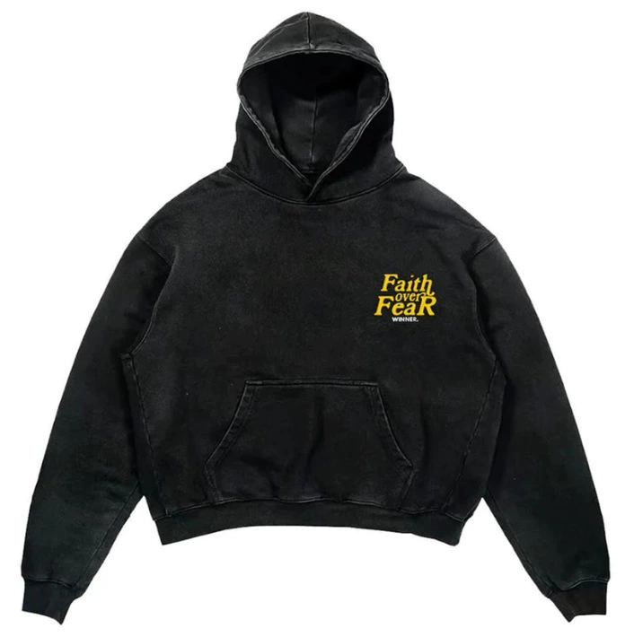 Новый худи skeleton в стиле Faith Over Fear - готический Harajuku Y2K взрыв принт толстовка для мужчин