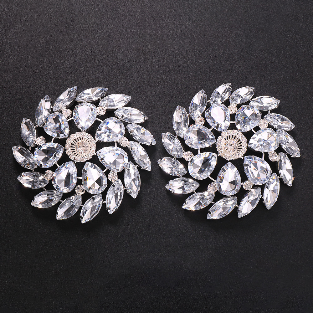 Transfronteriza nuevo rhinestone pecho pegatinas moda europea y americana sexy giratoria en forma de flor en el pecho pegatinas accesorios pegatinas en el pecho