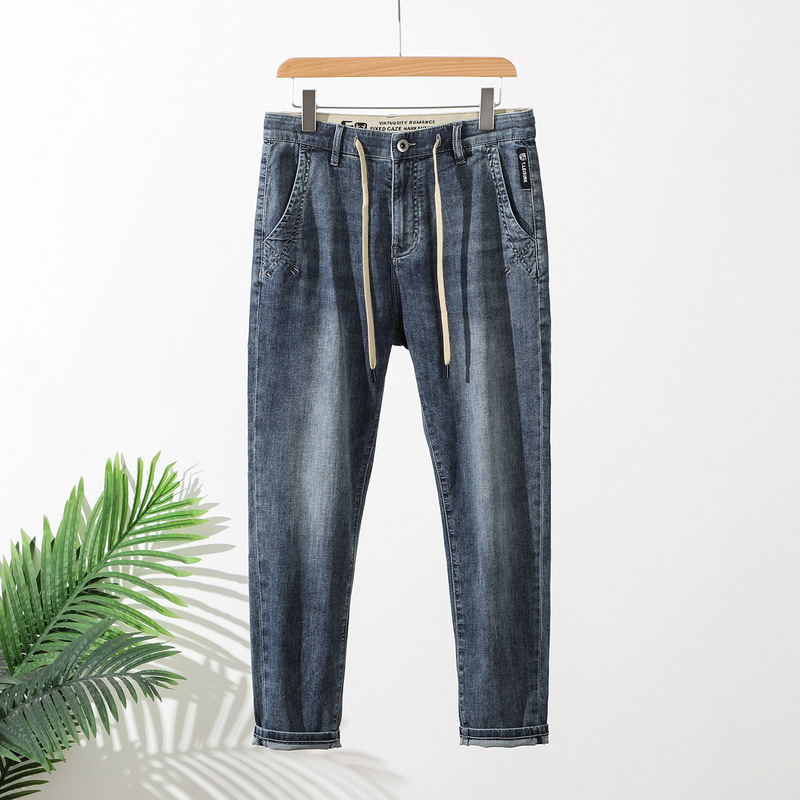 【H Brand】Clearance! Soft Cloud-Like Feel, Tapered Fit, Exclusive Store Version Hot Item Spring/Summer Slim-Fit Men's Jeans Without Tags