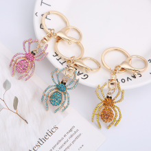 轻奢创意蜘蛛钥匙扣小挂件动物昆虫水钻金属义乌小商品钥匙链批发