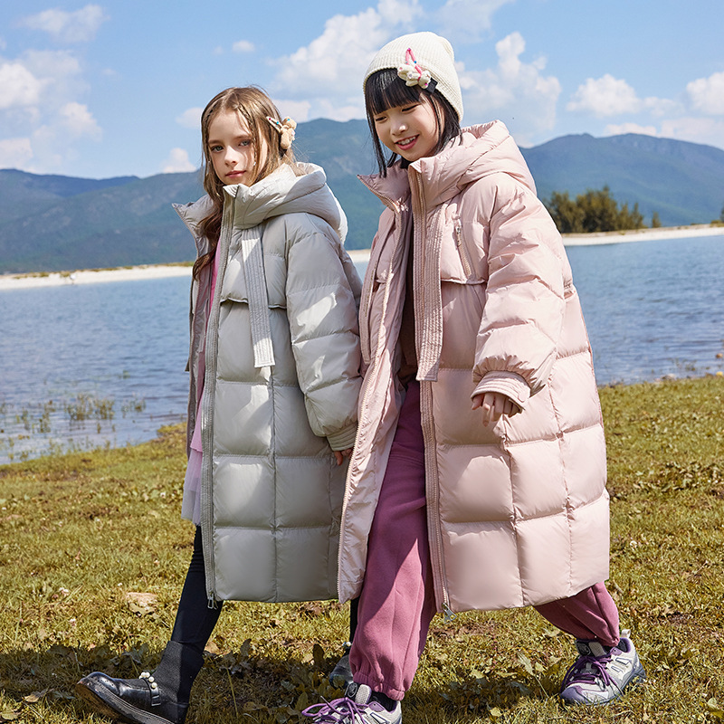 儿童中长款羽绒服女童2025冬季新款女孩中大童加厚保暖童装外套