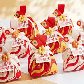 新年红色喜庆百搭柿子针织包女吉祥如意手提包女潮流托特包伴手礼