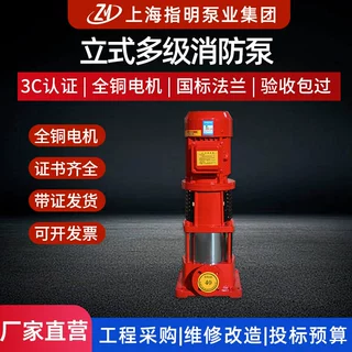 GDL立式多级消防泵增压供水设备厂家定做高扬程消火栓泵增稳压泵