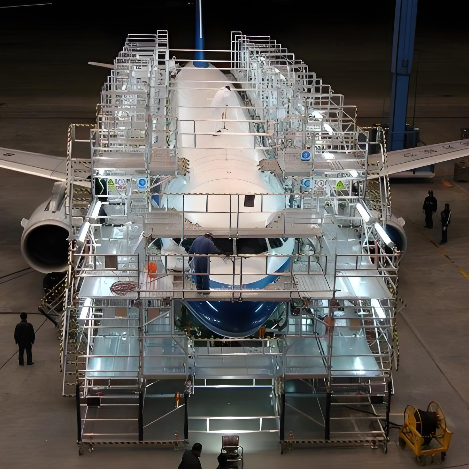 博贸 欧标 定制飞机检修架铝合金脚手架移动高空作业安全平台A