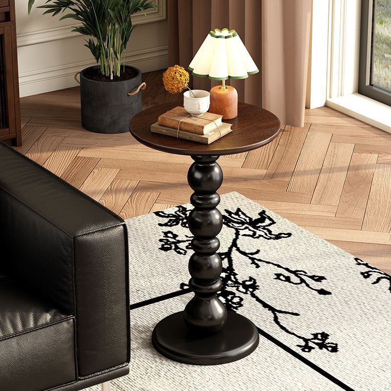 작은 사이드 테이블 [월넛 컬러] 직경 40cm