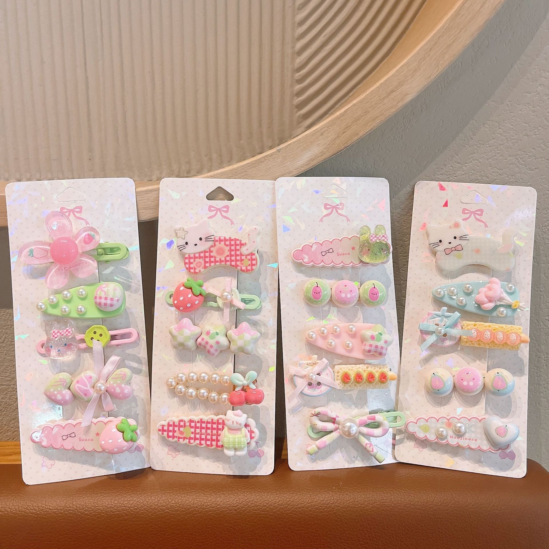 Flores coreanas para niños arco clip