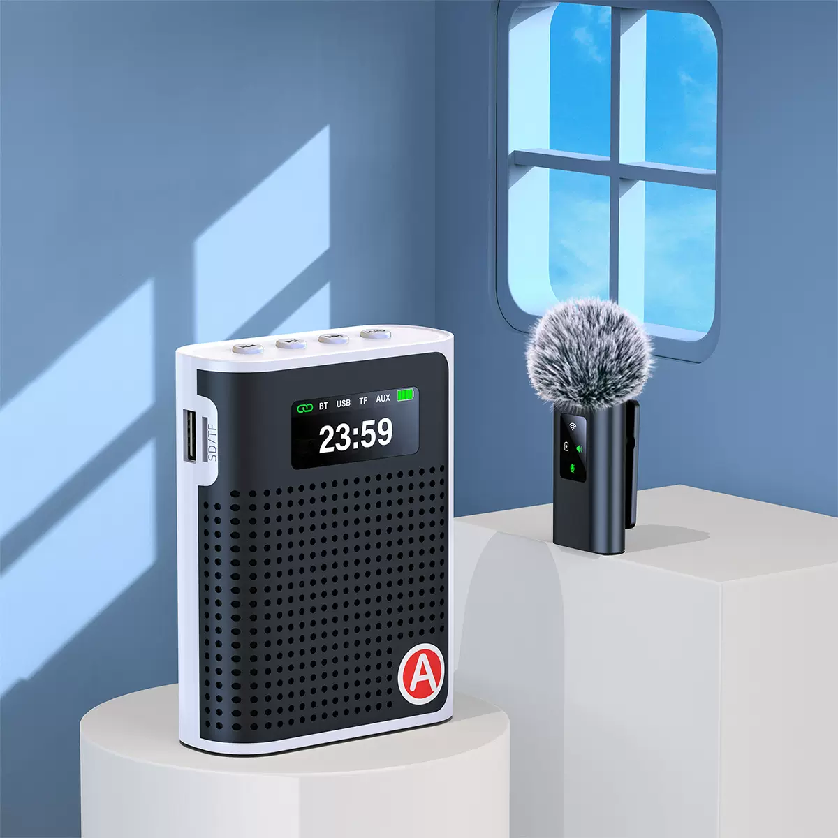 小蜜蜂扩音器无线教师领夹话筒导游会议导购专用真无啸叫私模