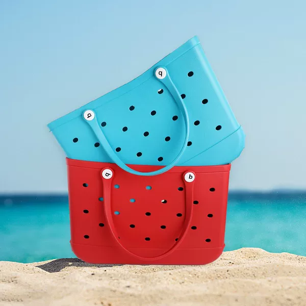 In-Stock Eva Perforated Bag, Shoulder Bag, Soft, Waterproof, Wear-Resistant, Swimming Beach Bag, Eva Beach Bag Storage Bag