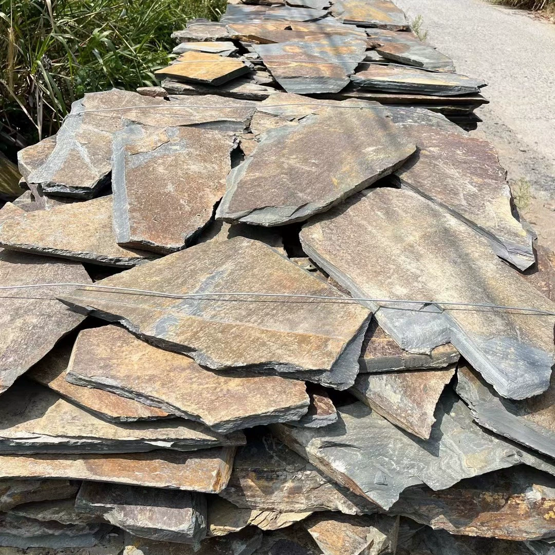 Обработка и изготовление на заказ плит из натурального голубого камня, панелей для газонов, ступеней, садовых дорожек, нерегулярных ледяных камней