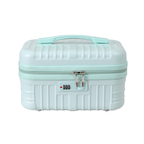 16-inch Carry-On Suitcase with Makeup Bag, Women's Large-Capacity Combination Lock Case, Lightweight Cosmetic Organizer
