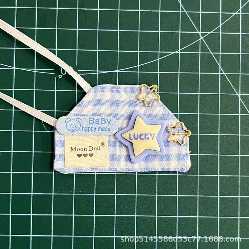 Manufacturer Wholesale 10cm Doll Clothes Self-Deprecating Bear Kt Cat Star Character Cute Dress-Up Bib Apron Doll Outfit Replacement
