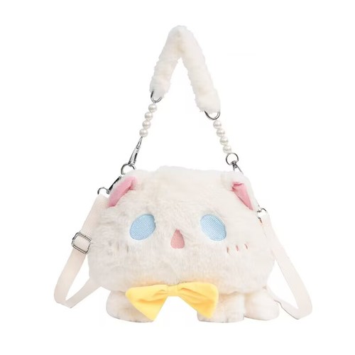 New  Winter Lolita Plush Shoulder Bag Youyou Cat Animal Doll Bag JK Crossbody Soft Cute Handbag