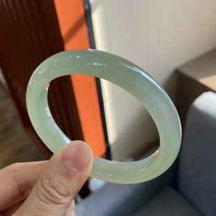 Jin Yu Tang Xinjiang exquisite Hetian jade Qingshui bracelet Zhengqing water oily 57*11mm diversity