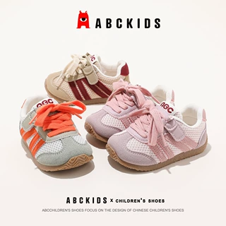 ABCkids26237年春季新款儿童休闲鞋女童百搭板鞋魔术贴防滑休闲鞋