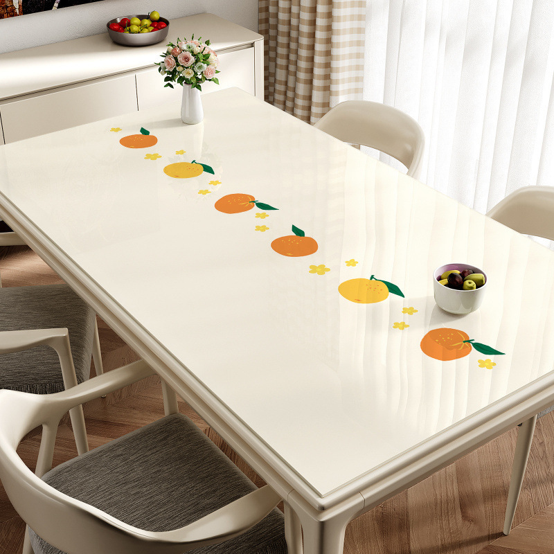 Tapallas de mesa impermeables a prueba de agua a prueba de aceite sin lavado a prueba de quemaduras almohadilla de mesa de vidrio suave sensación de lujo ligera tapallas de mesa de té almohadilla de mesa