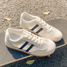 网面透气德训鞋子女2025新款夏季学生配裙子爆款轻便平底运动鞋女