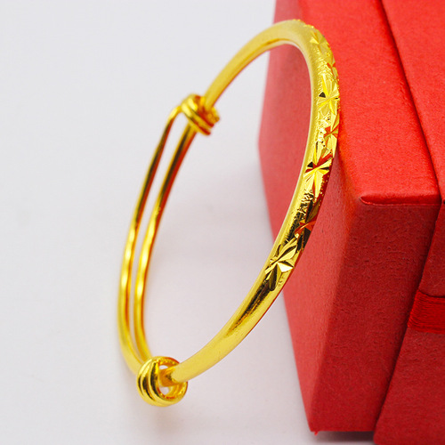 12mm gold-plated dragon and phoenix bracelet for women push-pull style Duoduo gold bracelet wholesale imitation gold jewelry online store wholesale alloy