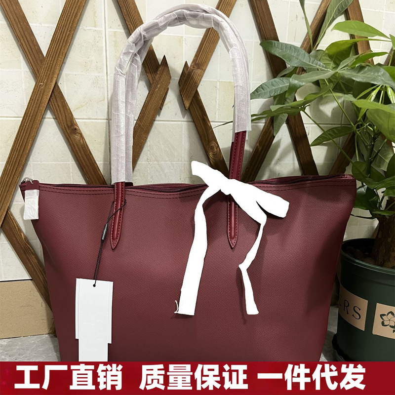 French New Crocodile Fashion Women's Outdoor Large-Capacity Lightweight Simple Foreign Trade Commuting Large Bag Cross-Border Tote Bag French New Crocodile Fashion Women's Outdoor Large-Capacity Lightweight Simple Foreign Trade Commuting Large Bag Cross-Border Tote Bag
