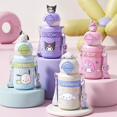 サンリオクロミ保温カップかわいいアニメ女子カップ携帯子供ストローカップ