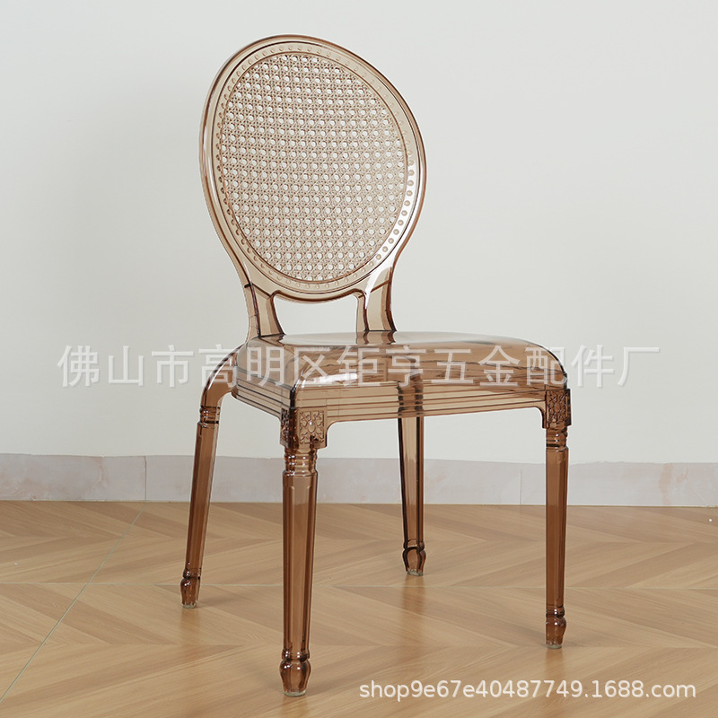 PC silla de princesa de boda transparente silla de cristal silla de respaldo de palacio silla de comedor al aire libre silla de acrílico silla de hotel para el hogar