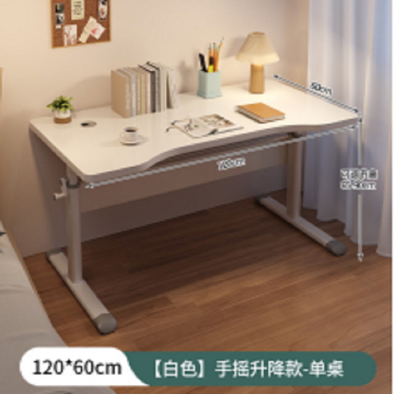 Kuona Hand-Cranked Computer Desk, Adjustable Height Gaming Desk with Drawer, Suitable for Study, Gaming, and Home Use Bgz770