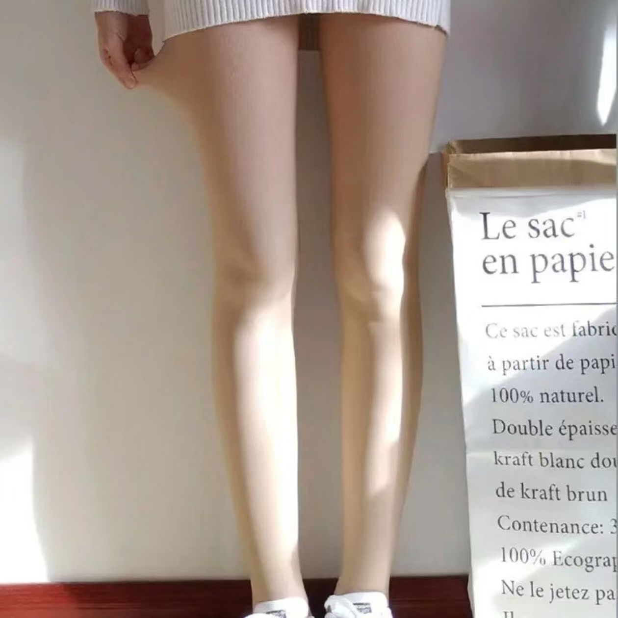 가을과 겨울 기모 두꺼운 가벼운 다리 보이지 않는 팬티 스타킹 720 핀 고밀도 수채화 양말 한국식 스킨 컬러 레깅스