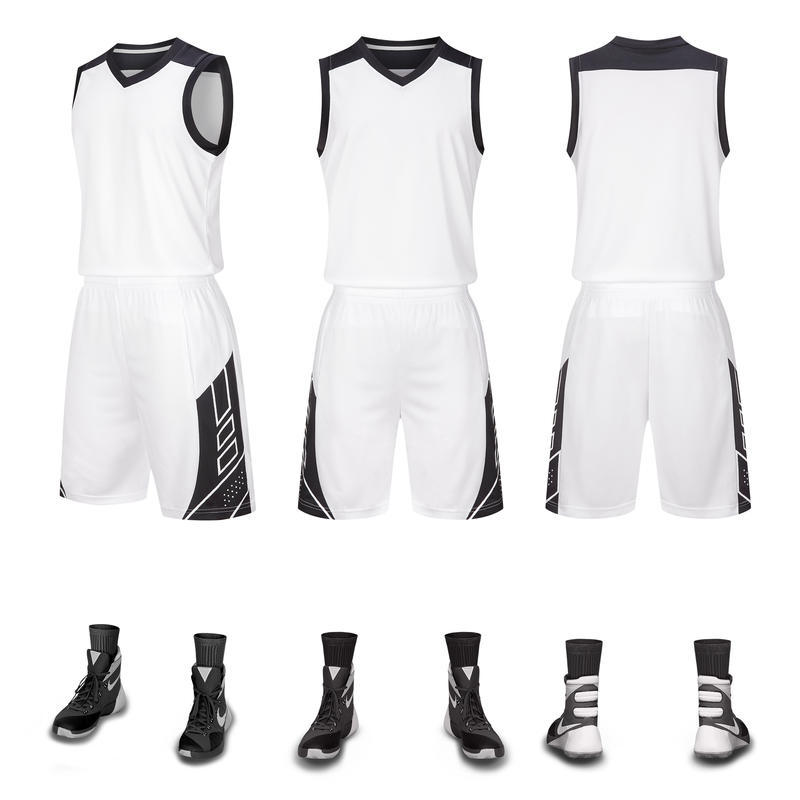 El juego de ropa de baloncesto se utiliza para el campamento de entrenamiento, ropa de balón transpirable de secado rápido para adultos y niños, la misma camiseta puede imprimir logotipo.