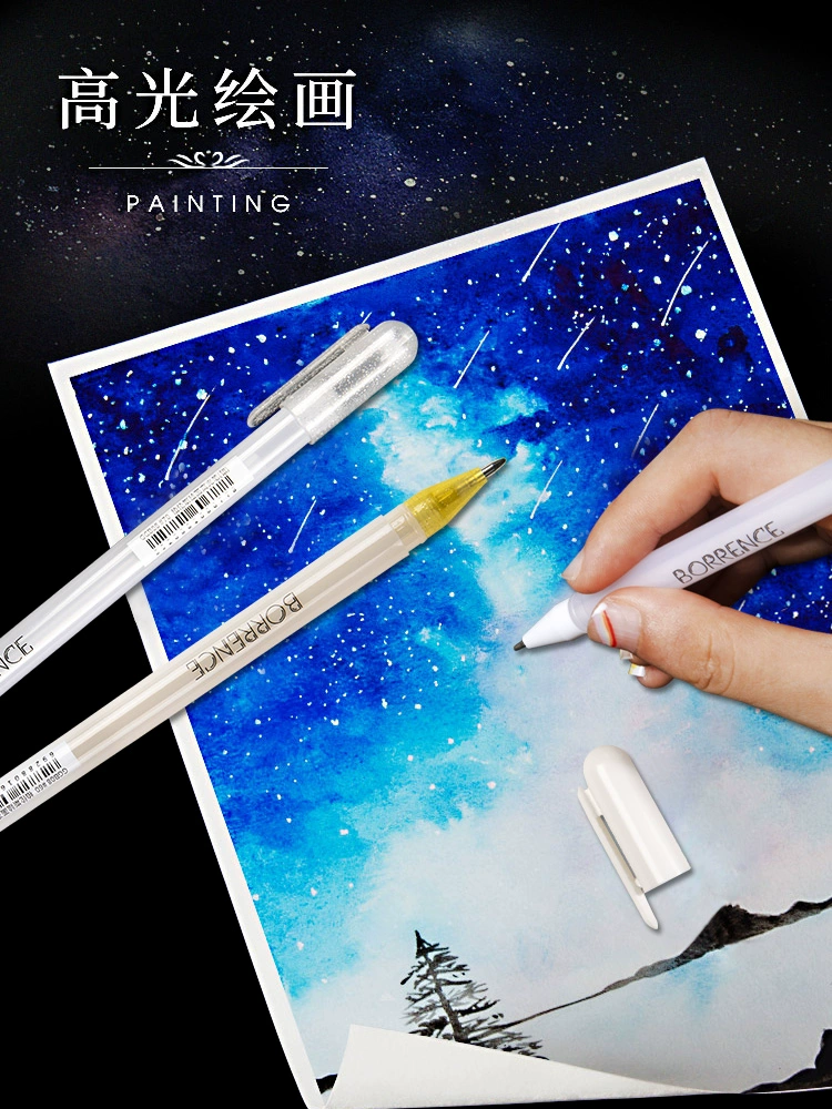 Highlighter, art white golden brush
