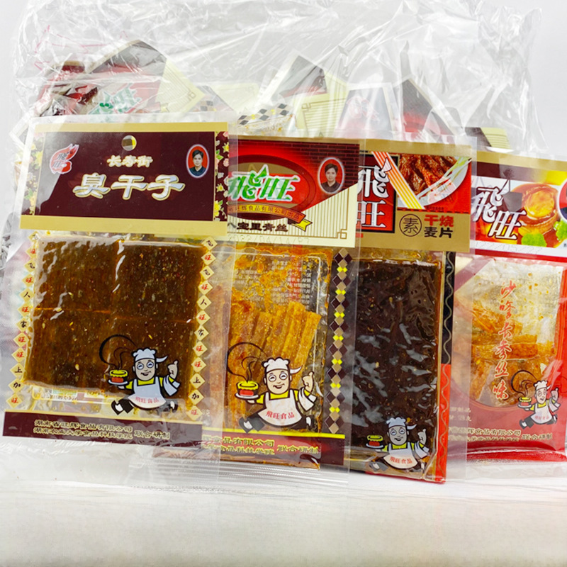 Fewang spicy strips mixed pack eight treasures green silk stinky dried dried roasted cereal salad long ginseng silk spicy gluten wholesale