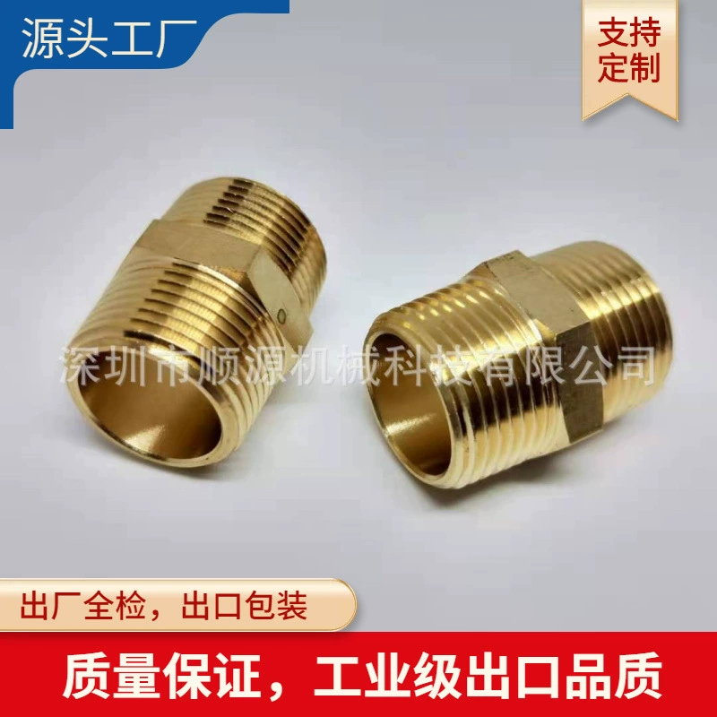 Шестигранник NPT Полный наружный провод Прямой через внешний зуб Соединение NPT Внешняя резьба NPT Медное соединение американского стандарта