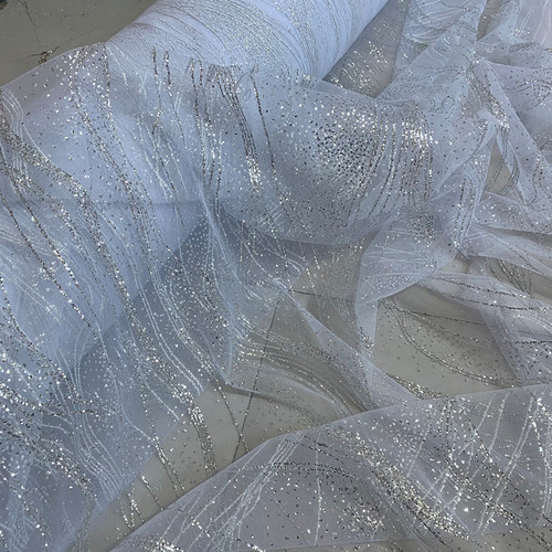 Glossy wave pattern gold-threaded wedding fabric drapery ceiling wedding ironwork net background wave creative gold-threaded fabric