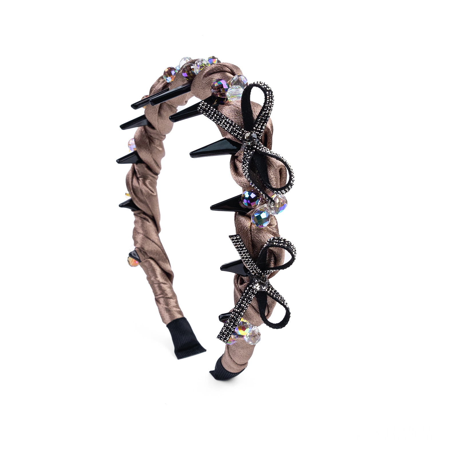 Champagne pink - wrap bow headband