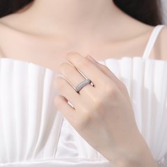 Japanese and Korean Best-Selling S925 Silver Diamond Ring for Women - Unique Design Finger Ring, Fashionable and Versatile, Elegant and Refined - Index Finger Ring