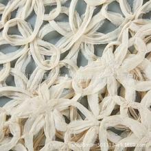 厂家直销三合一盘带镂空绣花面料 蕾丝花边网纱刺绣童装连衣裙布