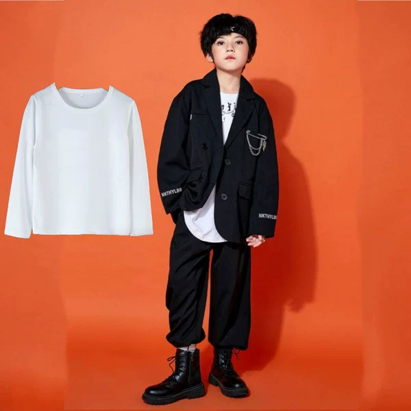 Jacket, white body-friendly trousers