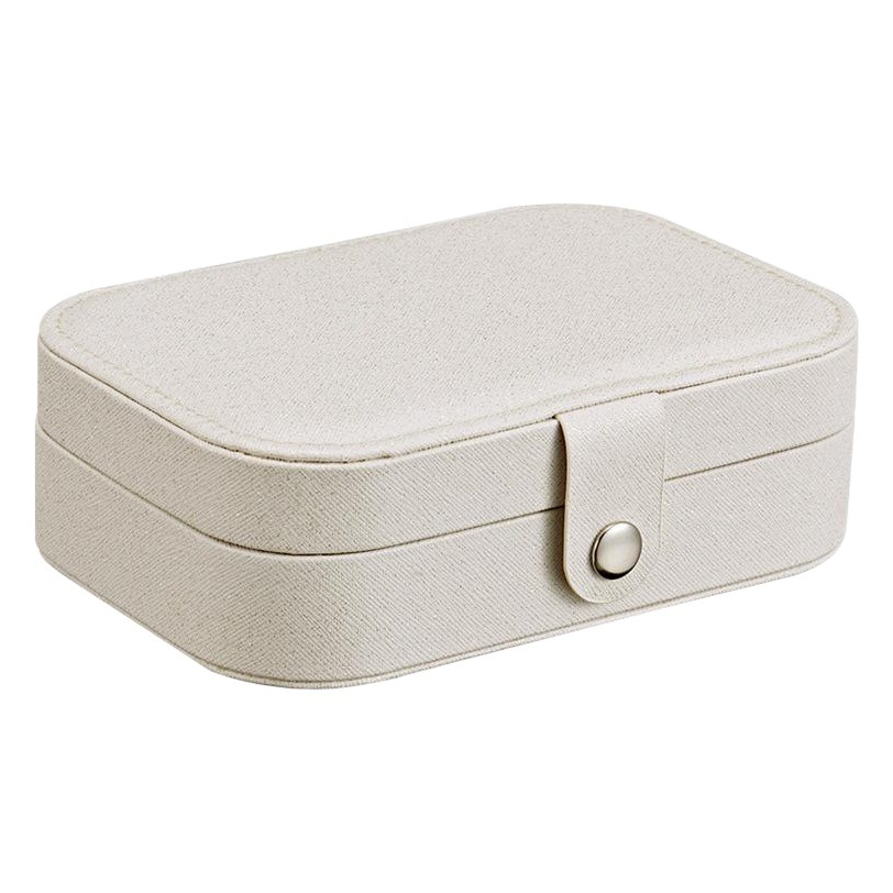 Caja de almacenamiento de joyas de suministro directo transfronterizo, caja de joyería doméstica portátil de doble capa para pendientes, anillos, collares, caja de joyería multicapa