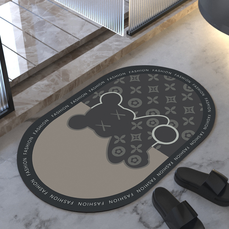 Alfombra absorbente de barro de diatomeas alfombra de piso de baño suave diatomita antideslizante alfombra de piso de baño alfombra de piso de cocina secado rápido