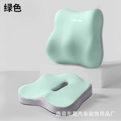 Cushion Integrated Breathable Fat Cushion Seat cushion, seat cover - gray-green-seat-cushion-lumbar-support-set