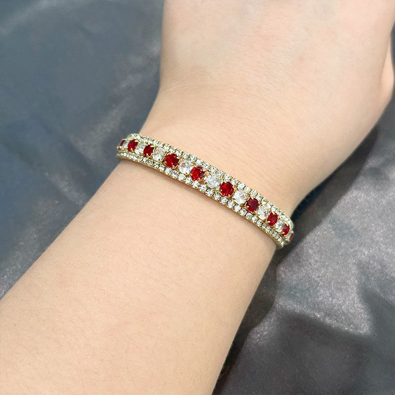 레드 + 화이트 지르콘 다이아몬드 [화이트 핸즈]