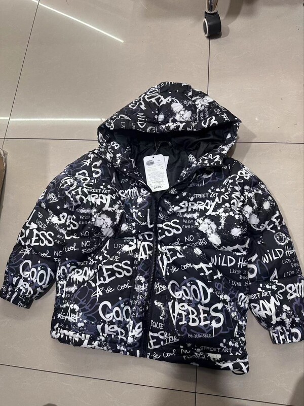 Original Foreign Trade European and American Style Boys' Ski Jacket, Windproof Printed Cotton Jacket Original Foreign Trade European and American Style Boys' Ski Jacket, Windproof Printed Cotton Jacket